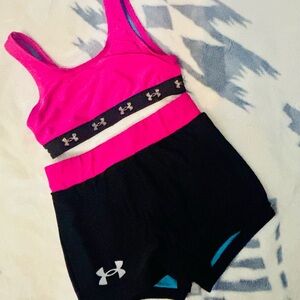 Under Armour Kids' Pink and Black swim suit